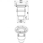 BLUCHER VINYL ROUND DRAIN 232MM 110MM OUTLET - (760.602.110 S) - Image 2