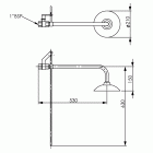 STAINLESS STEEL WALL MOUNTED DELUGE EMERGENCY SHOWERS AND HANDLE - (EW1050) - Image 2
