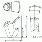 TYPE 61 BUBBLER OUTLET BUTTON ACTION - (BUB290) - Image 2