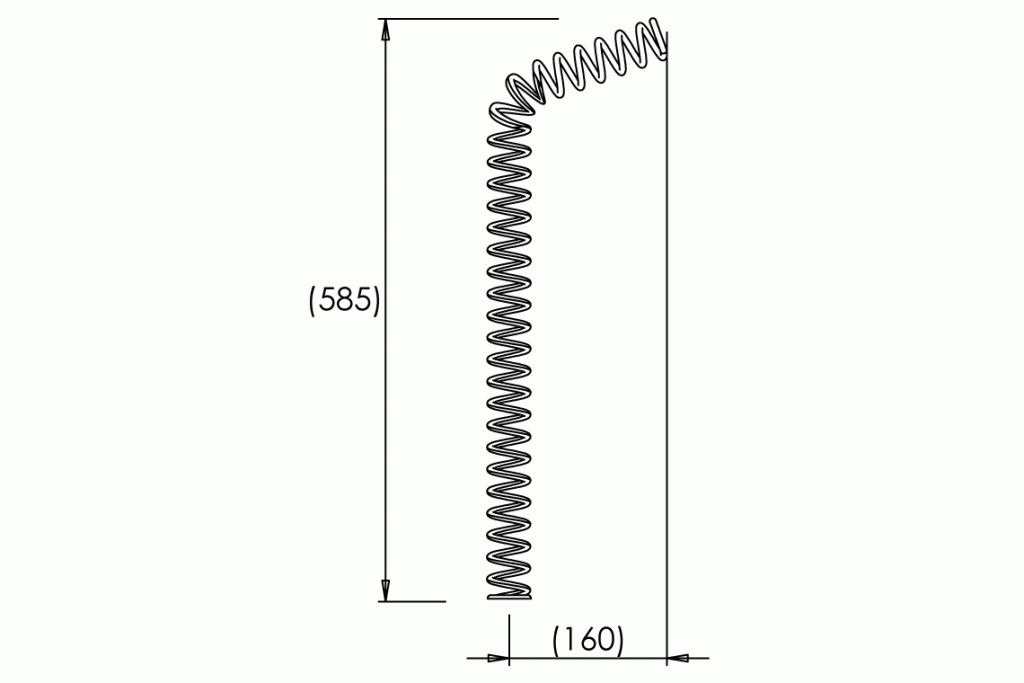 EXTERIOR SPRING GUARD 585MM (STANDARD) - (FS100)