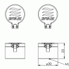 EYEWASH DUST COVER KIT COMPLETE WITH AERATOR - PAIR - (ESPE016) - Image 2