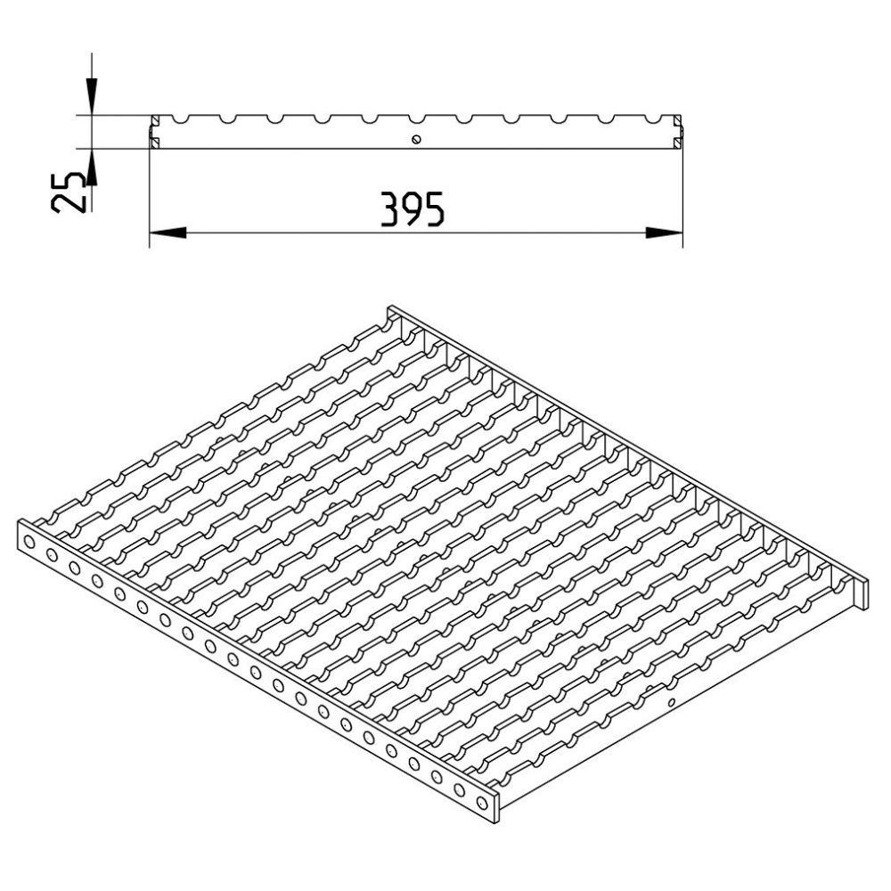 LADDER GRATING CHANNEL - (697.125.400.50)