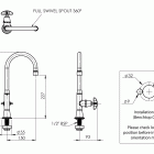 ENWARE HOB MOUNTED GOOSENECK SWIVEL SPOUT BOTTLE FILLER - (BUBBFGSH-C150) - Image 2