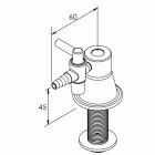 ENWARE TYPE 38 1 WAY GAS BENCH TURRET MI 15MM 7KPA TAPERED PLUG TAPS - (LF123) - Image 2