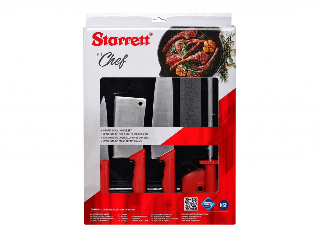 Starrett Chef Knife Set 6 pc Red BKK6R1